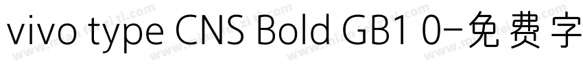 vivo type CNS Bold GB1 0字体转换